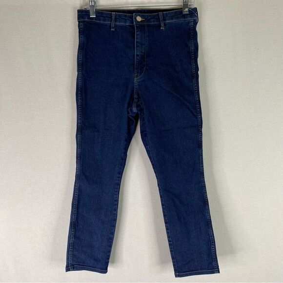 H&M &denim Jeans Women’s 31 Blue Denim High Waist Skinny Ankle Pockets Stretch - Picture 2 of 9